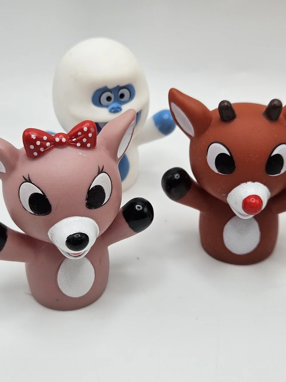 RUDOLPH the Red-Nosed Reindeer Rubber Finger Puppets Set 5 Christmas